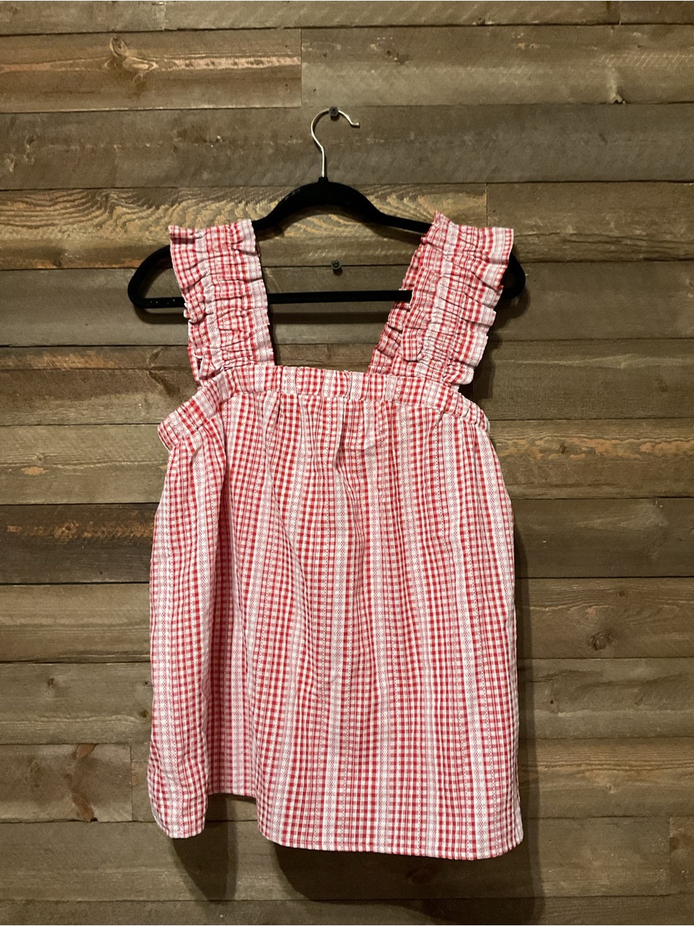 Sophia Top In Red And White Gingham By Layerz Clothing Women’s Size Small NWT